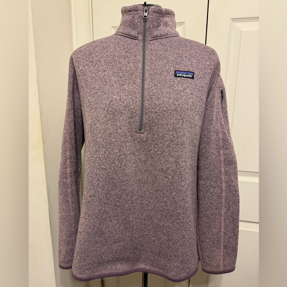 Patagonia Women's Heathered Purple Turtleneck Sweater